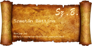 Szmetán Bettina névjegykártya